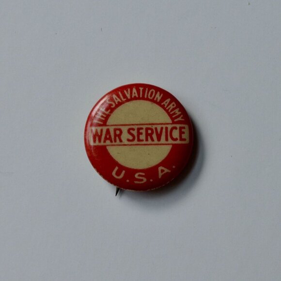 Vintage The Salvation Army War Service USA Tiny Pin Button - Picture 1 of 5